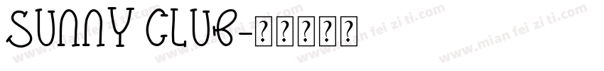 SUNNY CLUB字体转换